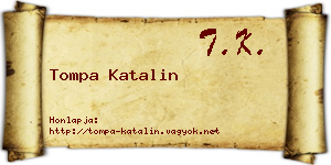 Tompa Katalin névjegykártya
