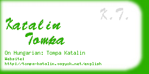 katalin tompa business card